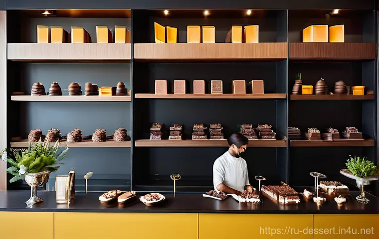 초콜릿 디저트 - **Prompt:** An exquisitely plated dark chocolate lava cake (or molten chocolate fondant) served warm...